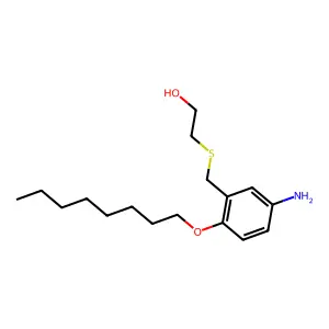 Ethanol, 2-((5-amino-4-(octyloxy)benzyl)thio)- structure