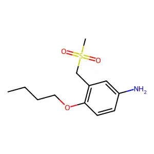 m-Toluidine, 4-butoxy-alpha-(methylsulfonyl)- structure