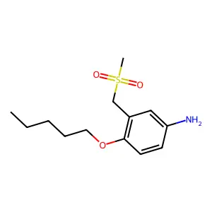 m-Toluidine, alpha-(methylsulfonyl)-4-(pentyloxy)- structure