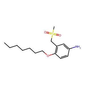 m-Toluidine, 4-(heptyloxy)-alpha-(methylsulfonyl)- structure
