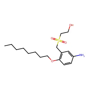 Ethanol, 2-((5-amino-2-(octyloxy)benzyl)sulfonyl)- structure