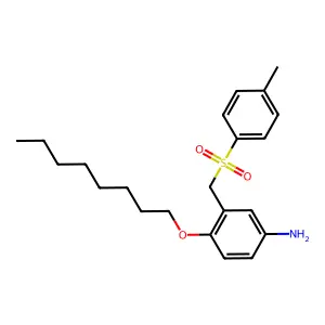 m-Toluidine, 4-(octyloxy)-alpha-(p-tolylsulfonyl)- structure