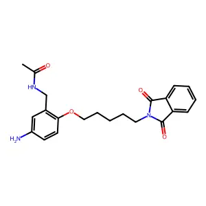Acetamide, N-(5-amino-2-((5-phthalimidopentyl)oxy)benzyl)- structure