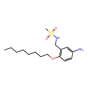 Methanesulfonamide, N-(5-amino-2-(octyloxy)benzyl)- structure