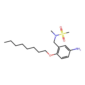 Methanesulfonamide, N-(5-amino-2-(octyloxy)benzyl)-N-methyl- structure