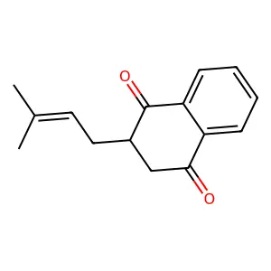 (2R)-2-(3-Methylbut-2-enyl)-2,3-dihydronaphthalene-1,4-dione structure