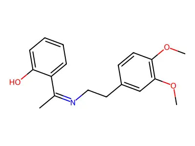 Alpha-(3,4-dimethoxyphenethylimino)-alpha-methyl-O-cresol structure