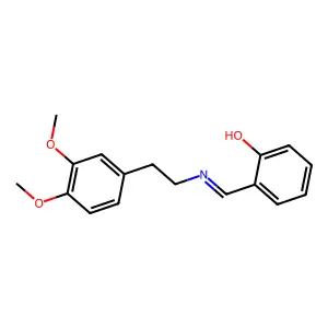 Phenol, 2-[[[2-(3,4-dimethoxyphenyl)ethyl]imino]methyl]- structure