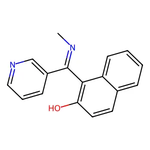 1-{[(3-Pyridinylmethyl)imino]methyl}-2-naphthol structure