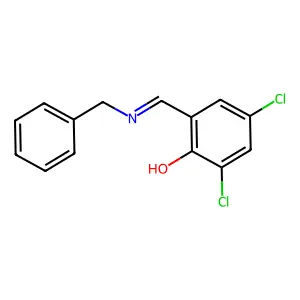 2-[(Benzylimino)methyl]-4,6-dichlorophenol structure