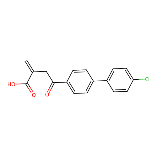 2-[2-(4'-Chloro-biphenyl-4-YL)-2-oxo-ethyl]acrylic acid structure