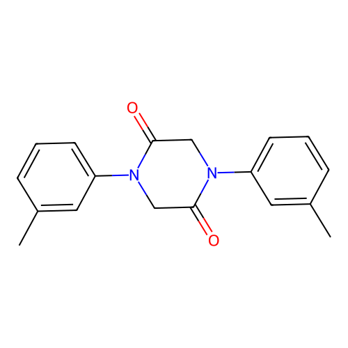 1,4-Bis(3-methylphenyl)piperazine-2,5-dione structure