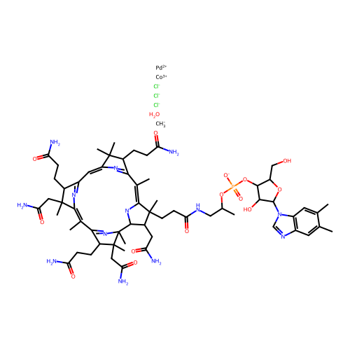 Methylcobalamine chlorpalladate structure
