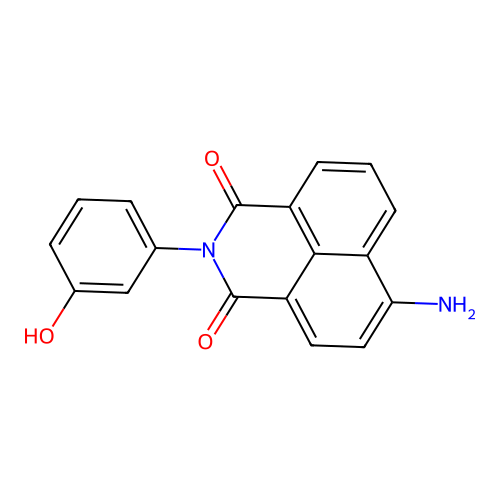 6-amino-2-(3-hydroxyphenyl)-1H-benzo[de]isoquinoline-1,3(2H)-dione structure