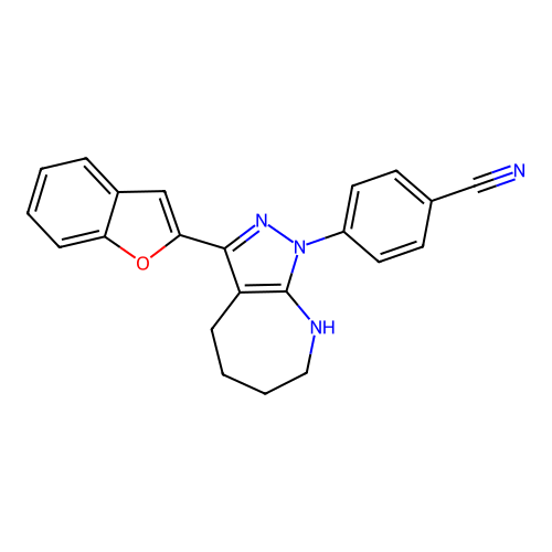 Benzonitrile,4-[3- -5,6,7,8-tetrahydropyrazolo[3,4-b]azepin-1 -yl]- structure