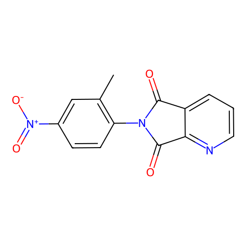 6-(2-methyl-4-nitrophenyl)-5H-pyrrolo[3,4-b]pyridine-5,7(6H)-dione structure