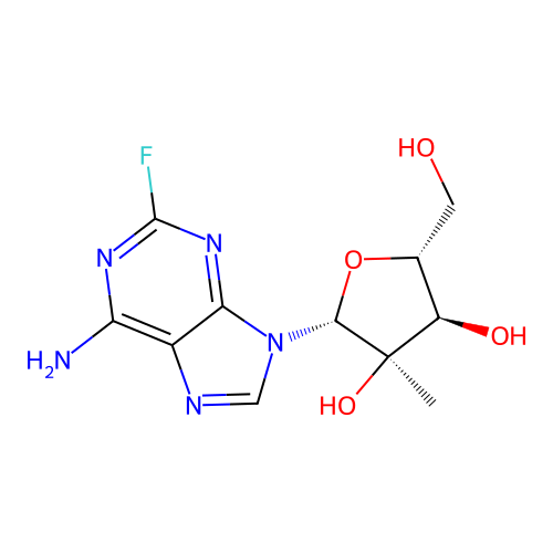 2-Fluoro-2'-C-methyladenosine structure