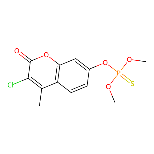 3-Chloro-7-dimethoxythiophosphoryloxy-4-methyl courmain structure