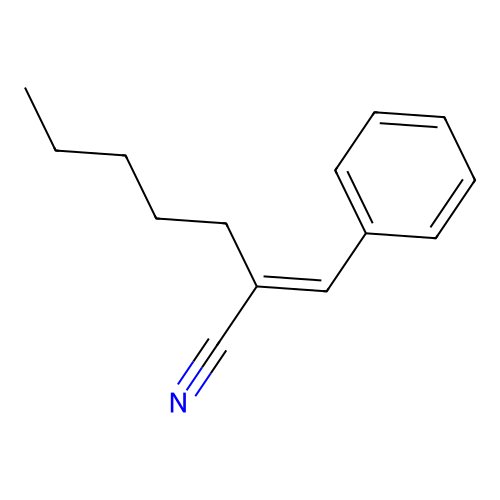 Heptanenitrile, 2-(phenylmethylene)- structure