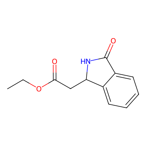 (3-Oxo-2,3-dihydro-1H-isoindol-1-yl)-acetic acid ethyl ester structure