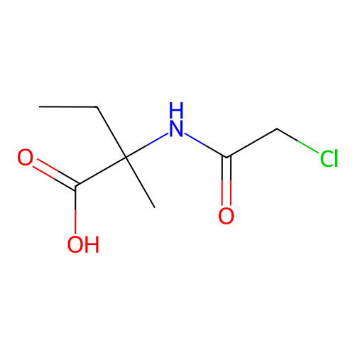 N-(Chloroacetyl)isovaline structure