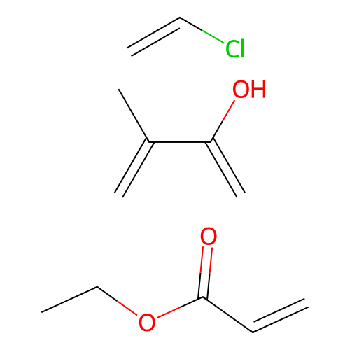 Chloroethene;ethyl prop-2-enoate;3-methylbuta-1,3-dien-2-ol structure