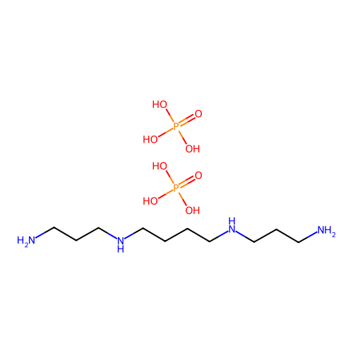 1,4-Butanediamine, N1,N4-bis(3-aminopropyl)-, phosphate (1:2) structure