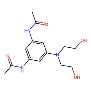 N-[3-acetamido-5-[bis(2-hydroxyethyl)amino]phenyl]acetamide structure