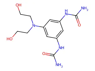 [3-[Bis(2-hydroxyethyl)amino]-5-(carbamoylamino)phenyl]urea structure
