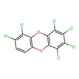1,2,3,4,6,7-Hexachlorodibenzo-p-dioxin structure