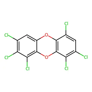 1,2,3,6,8,9-Hexachlorodibenzo-P-dioxin structure