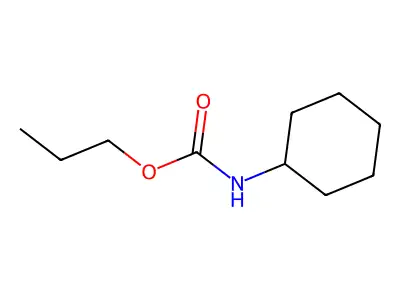 Propyl N-cyclohexylcarbamate structure