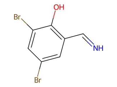 6-(Aminomethylidene)-2,4-dibromocyclohexa-2,4-dien-1-one structure