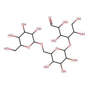 D-Mannose, O-alpha-D-galactopyranosyl-(1-6)-O-beta-D-mannopyranosyl-(1-4)- structure
