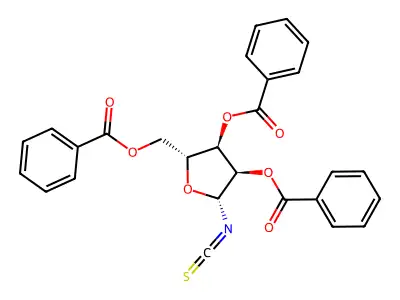 2,3,5-Tri-O-benzoyl-beta-D-ribofuranosyl isothiocyanate structure