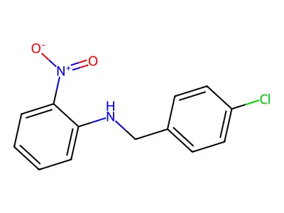 N-[(4-chlorophenyl)methyl]-2-nitroaniline structure