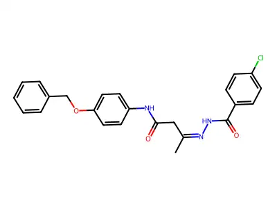 N-[4-(Benzyloxy)phenyl]-3-[2-(4-chlorobenzoyl)hydrazinylidene]butanamide structure