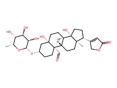 Strophanthidin 6-deoxyglucoside structure