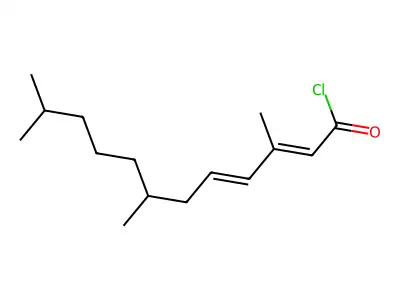 3,7,11-Trimethyldodeca-2,4-dienoyl chloride structure