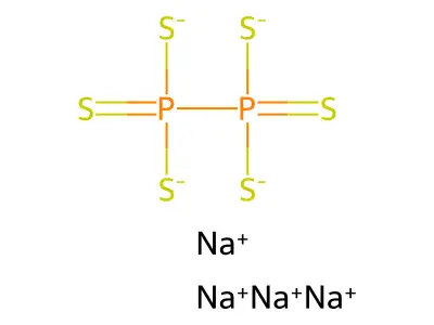 Tetrasodium hexathiohypodiphosphate structure