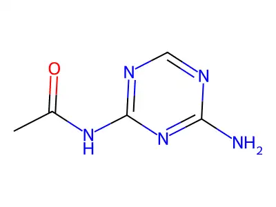 N-(4-amino-1,3,5-triazin-2-yl)acetamide structure