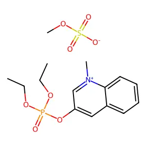 Quinolinium, 3-((diethoxyphosphinyl)oxy)-1-methyl-, methyl sulfate structure