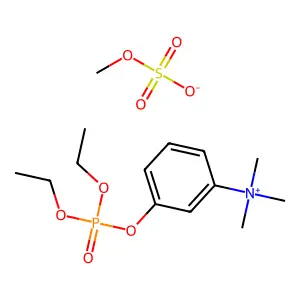 Ammonium, (m-hydroxyphenyl)trimethyl-, methylsulfate, diethylphosphate structure