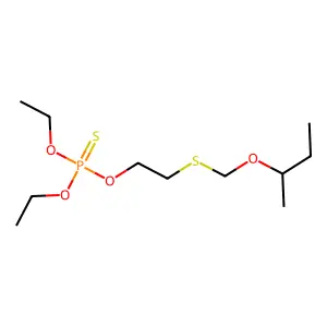 Phosphorothioic acid, O-(2-(sec-butoxymethylthio)ethyl)-O,O-diethyl- structure