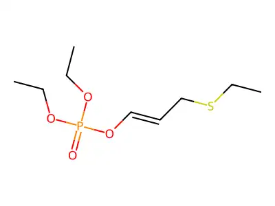 Diethyl 3-ethylsulfanylprop-1-enyl phosphate structure