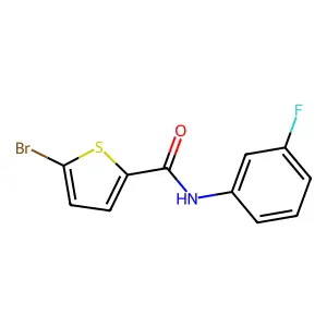 5-bromo-N-(3-fluorophenyl)thiophene-2-carboxamide structure