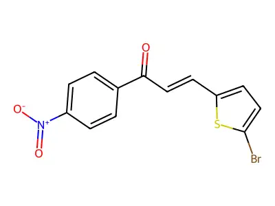 2-Propen-1-one, 3-(5-bromo-2-thienyl)-1-(4-nitrophenyl)- structure