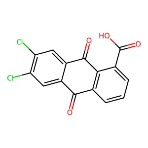 1-Anthracenecarboxylic acid, 6,7-dichloro-9,10-dihydro-9,10-dioxo- structure