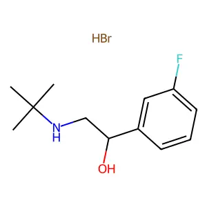 Benzyl alcohol, alpha-(tert-butylaminomethyl)-3-fluoro-, hydrobromide structure