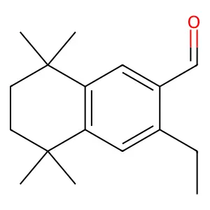 2-Naphthalenecarboxaldehyde, 3-ethyl-5,6,7,8-tetrahydro-5,5,8,8-tetramethyl- structure